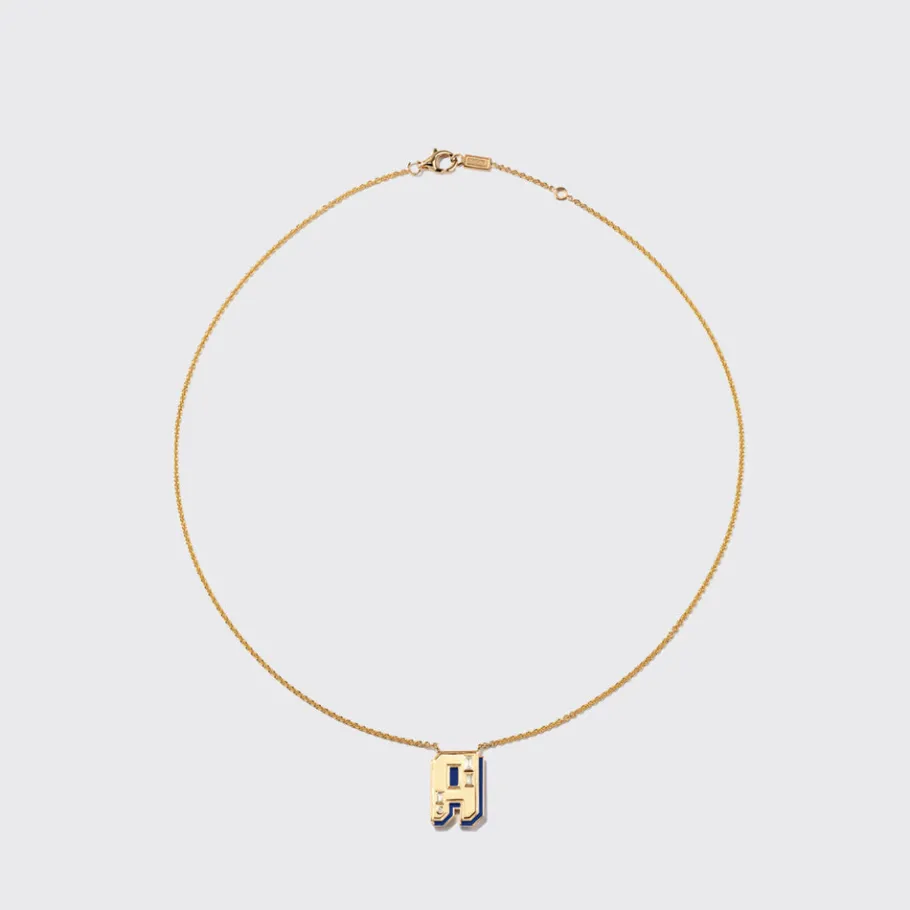 lapis_yellow_gold_letter__0.webp LAPIS YELLOW GOLD LETTER NECKLACE>Boochier Hot