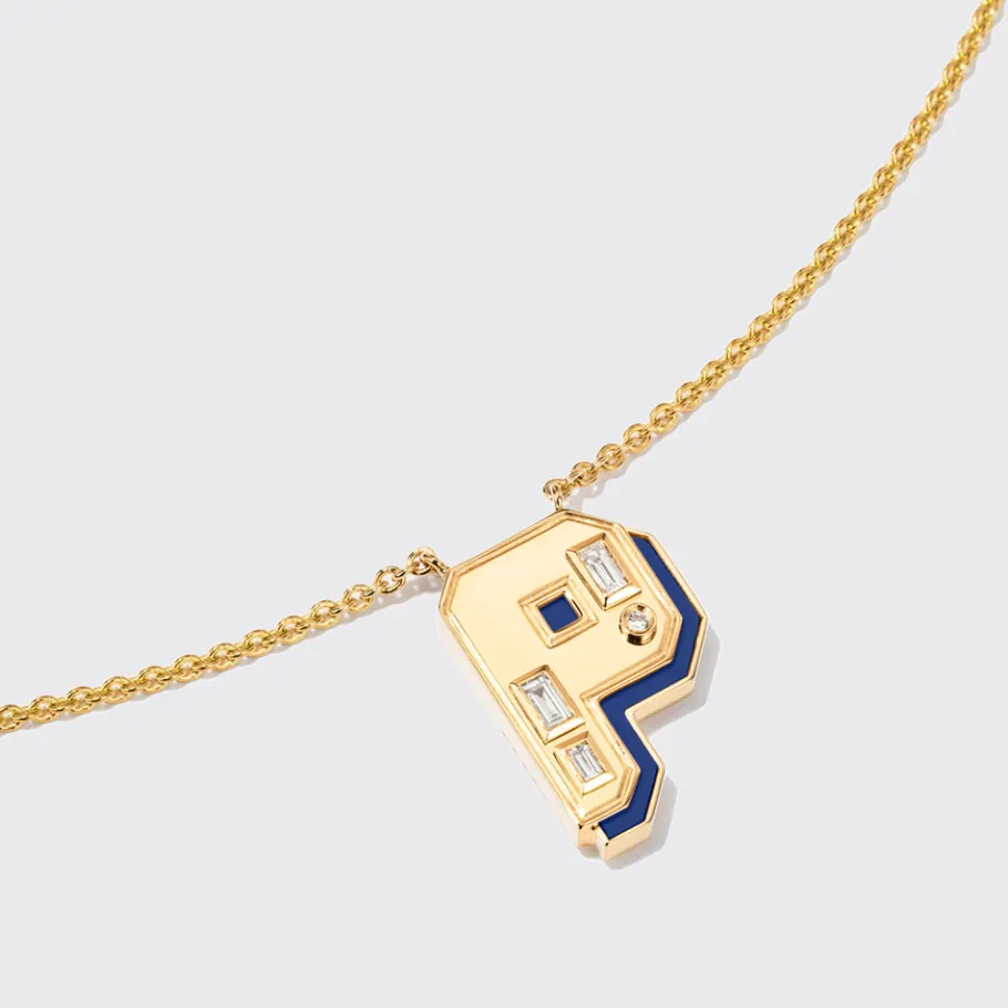 lapis_yellow_gold_letter__11.webp LAPIS YELLOW GOLD LETTER NECKLACE>Boochier Hot