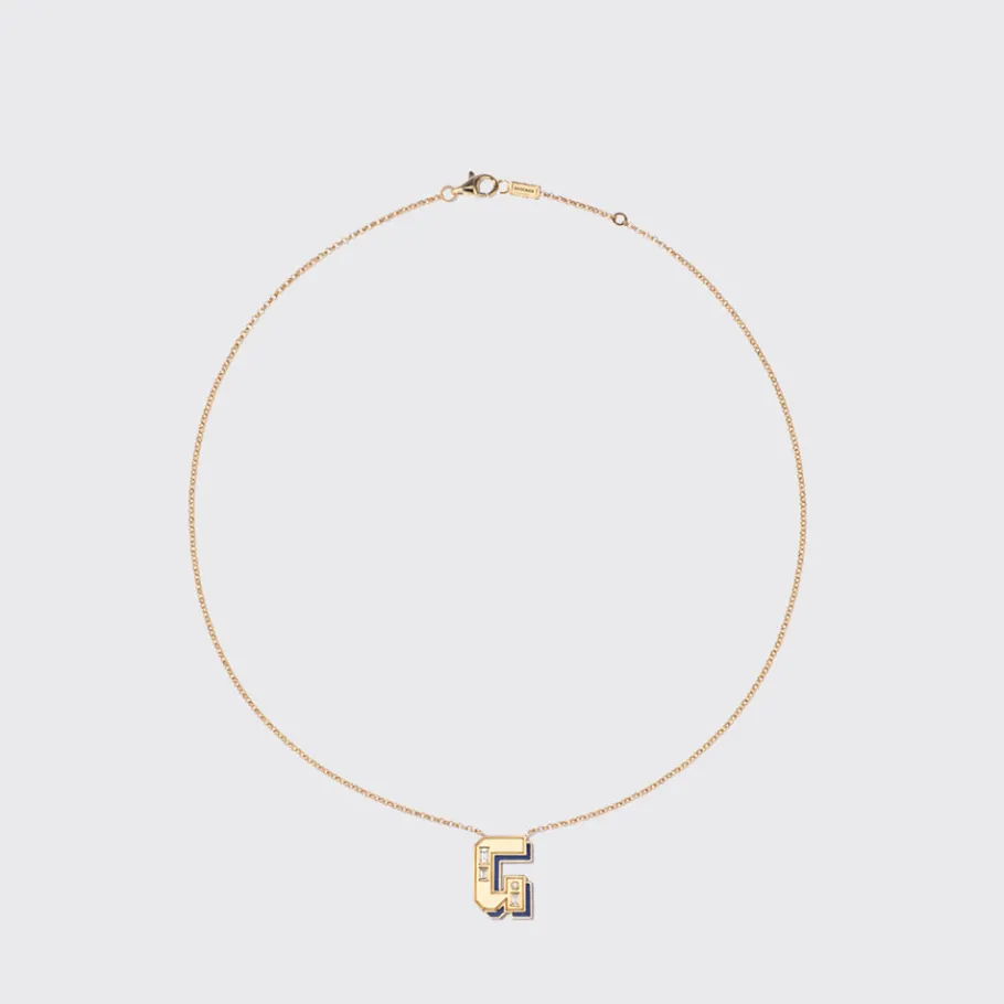 lapis_yellow_gold_letter__4.webp LAPIS YELLOW GOLD LETTER NECKLACE>Boochier Hot