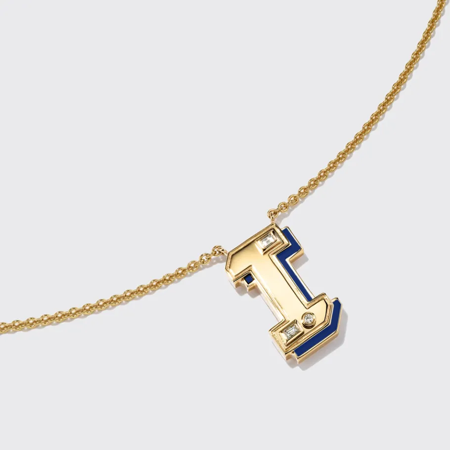 lapis_yellow_gold_letter__7.webp LAPIS YELLOW GOLD LETTER NECKLACE>Boochier Hot