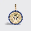 LAPIS YELLOW GOLD LUCKY CAT DIAMOND CHARM>Boochier Outlet