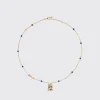 LAPIS YELLOW GOLD LUCKY CAT DIAMOND NECKLACE>Boochier Hot