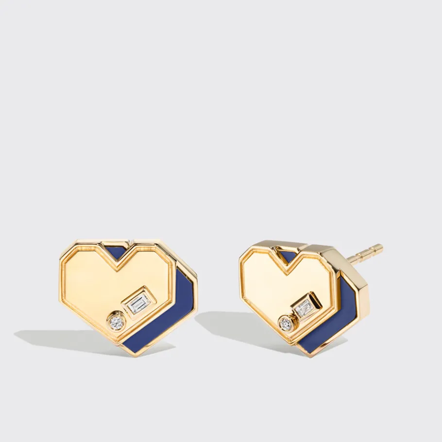 lapis_yellow_gold_mini_he_0.webp LAPIS YELLOW GOLD MINI HEART STUDS>Boochier Online