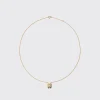 LAPIS YELLOW GOLD MINI LETTER NECKLACE>Boochier Discount