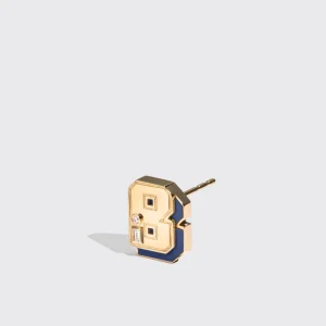 LAPIS YELLOW GOLD MINI LETTER MONO STUD>Boochier Best