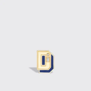 LAPIS YELLOW GOLD MINI LETTER MONO STUD>Boochier Best