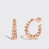 LARGE ROSE GOLD SLINKEE EARRINGS>Boochier Online