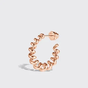 LARGE ROSE GOLD SLINKEE EARRINGS>Boochier Online