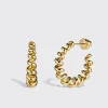 LARGE YELLOW GOLD SLINKEE EARRINGS>Boochier Online