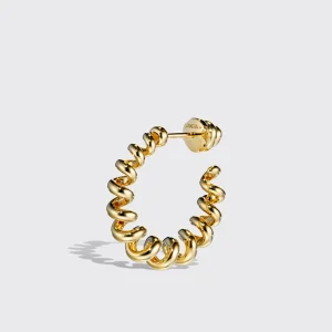 LARGE YELLOW GOLD SLINKEE EARRINGS>Boochier Online