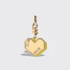 LEMON JADE YELLOW GOLD HEART CHARM>Boochier Online