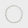 LIGHT BLUE FIVE DIAMOND FRUIT HOOPS NECKLACE>Boochier Discount