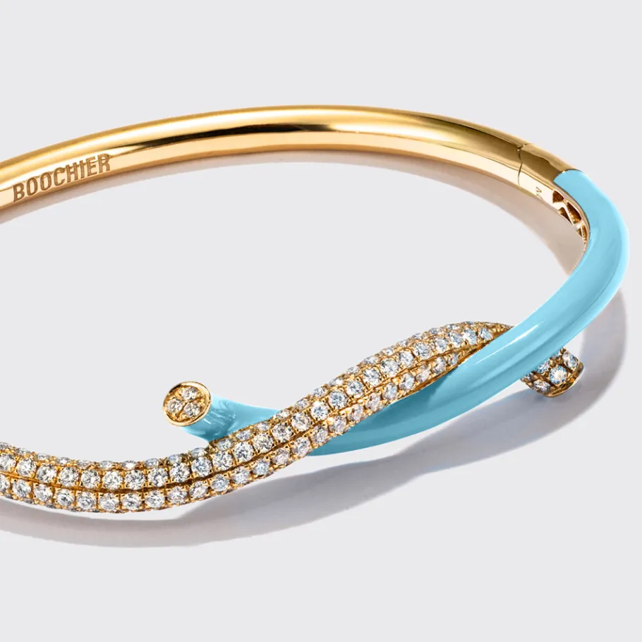 light_blue_fruit_hoops_di_1-1.webp LIGHT BLUE FRUIT HOOPS DIAMOND BANGLE>Boochier Sale
