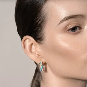 LIGHT BLUE FRUIT HOOPS EARRINGS>Boochier Fashion