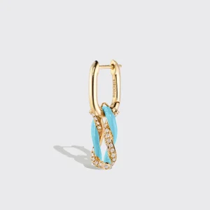LIGHT BLUE FRUIT HOOPS MONO EARRING>Boochier Discount