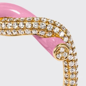 LIGHT PINK FRUIT HOOPS DIAMOND RING>Boochier Outlet