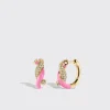 LIGHT PINK SMALL FRUIT HOOPS EARRINGS>Boochier Best