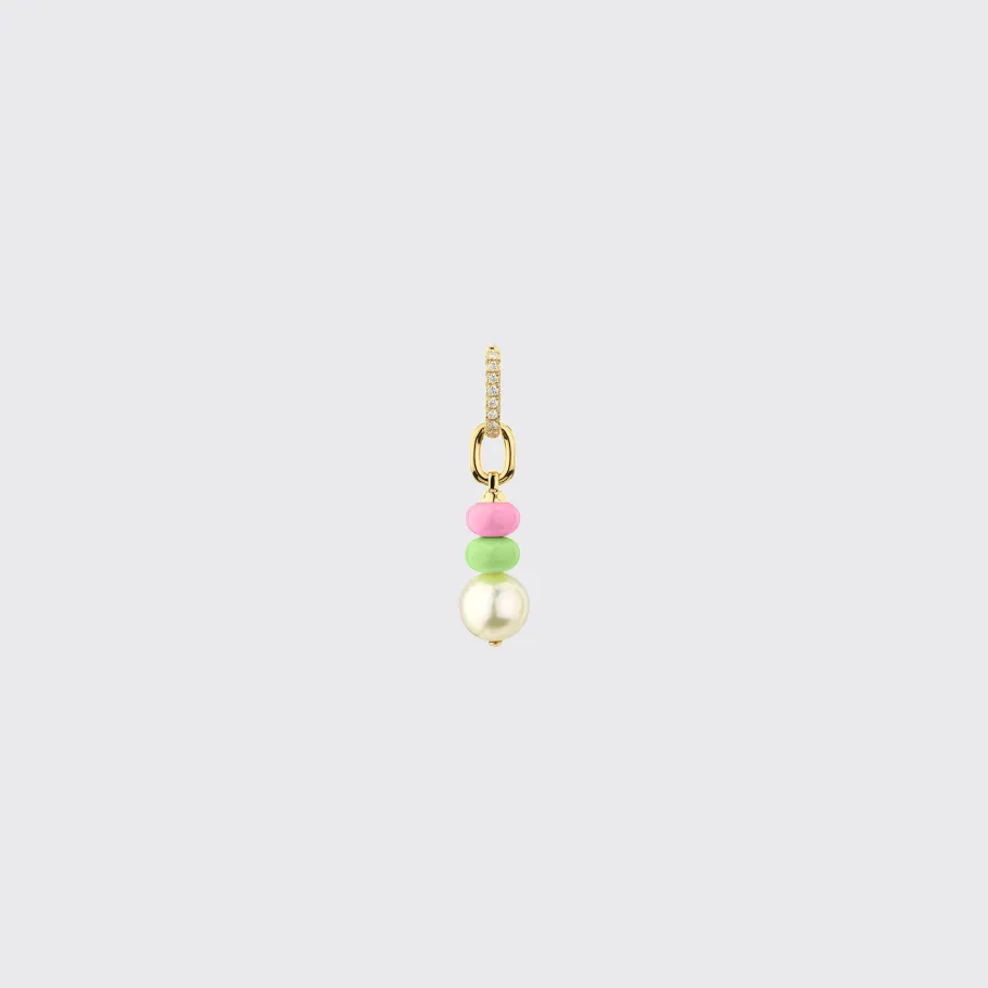 light_pinklime_green_doub_0.webp LIGHT PINK-LIME GREEN DOUBLE PEARL DIAMOND B-BOY EARRING>Boochier Outlet