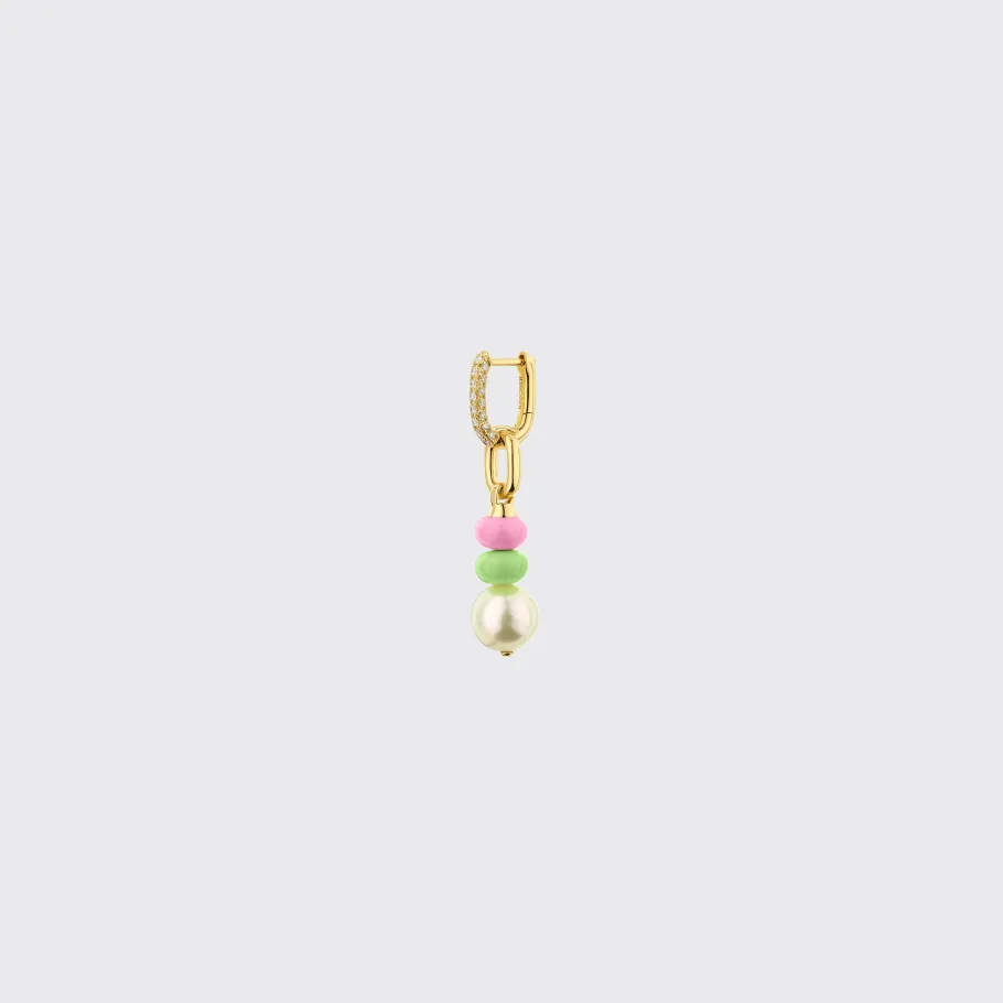 light_pinklime_green_doub_1.webp LIGHT PINK-LIME GREEN DOUBLE PEARL DIAMOND B-BOY EARRING>Boochier Outlet