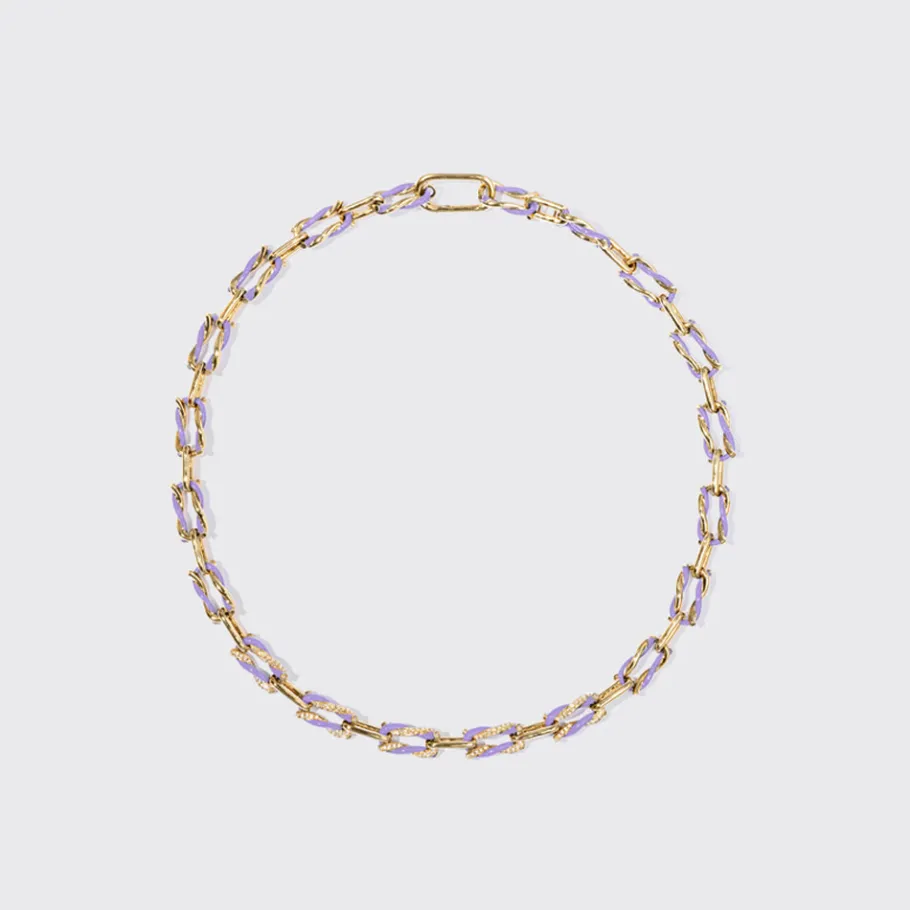 lilac_five_diamond_fruit__0.webp LILAC FIVE DIAMOND FRUIT HOOPS NECKLACE>Boochier Sale