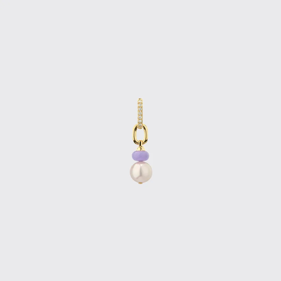 lilac_single_pearl_diamon_0.webp LILAC SINGLE PEARL DIAMOND B-BOY EARRING>Boochier Clearance