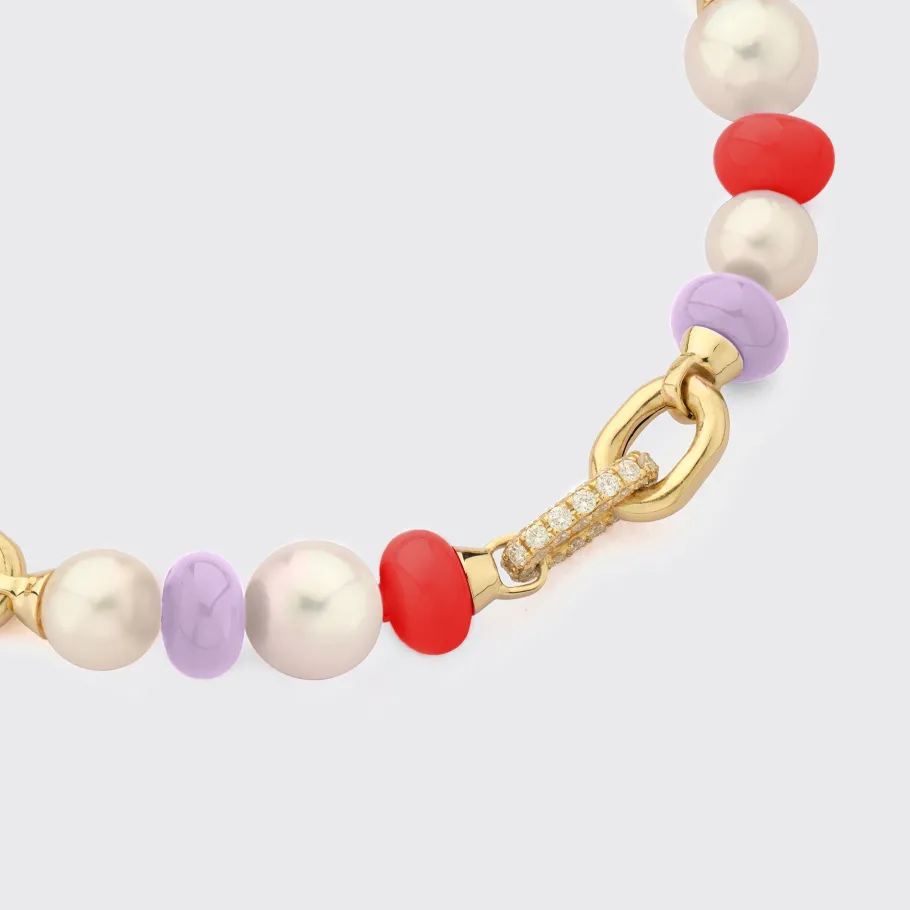 lilacred_diamond_bboy_cha_1.webp LILAC-RED DIAMOND B-BOY CHAIN BRACELET>Boochier Discount