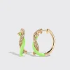 LIME GREEN FRUIT HOOPS EARRINGS>Boochier Online