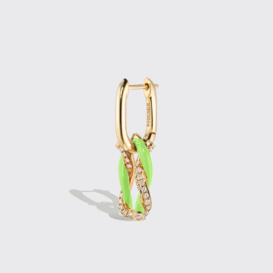lime_green_fruit_hoops_mo_1.webp LIME GREEN FRUIT HOOPS MONO EARRING>Boochier Fashion