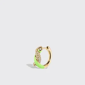 LIME GREEN SMALL FRUIT HOOPS EARRINGS>Boochier Best