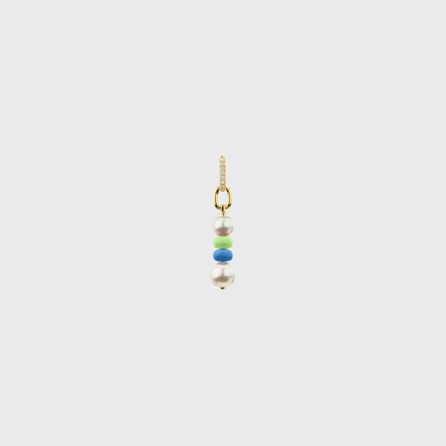 lime_greendark_blue_doubl_0.webp LIME GREEN-DARK BLUE DOUBLE PEARL DIAMOND B-BOY EARRING>Boochier Discount