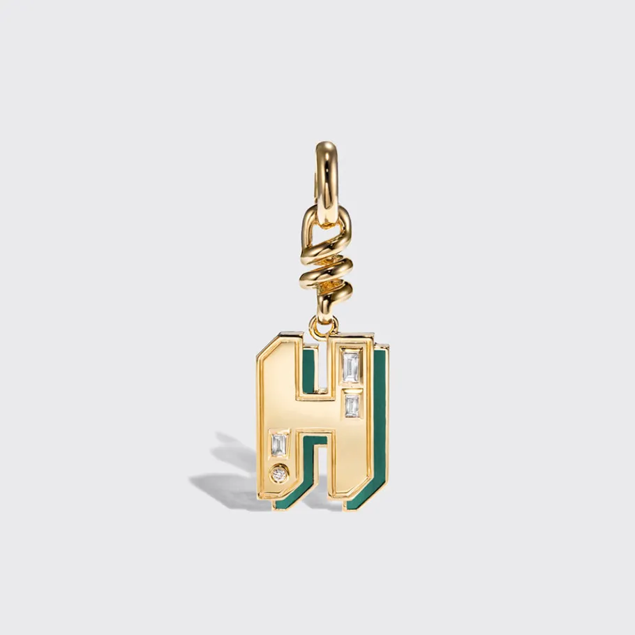malachite_nostalgia_lette_13.webp MALACHITE NOSTALGIA LETTER CHARM>Boochier Discount