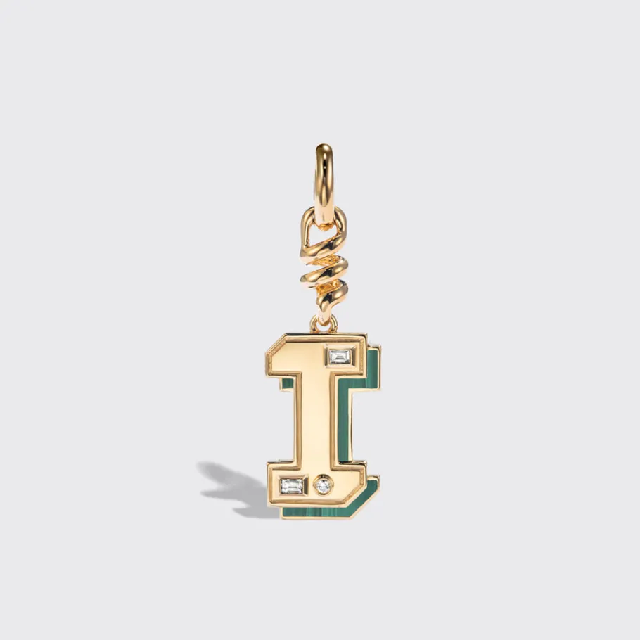 malachite_nostalgia_lette_15.webp MALACHITE NOSTALGIA LETTER CHARM>Boochier Discount