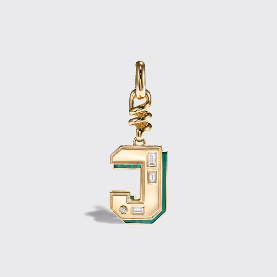 malachite_nostalgia_lette_17.webp MALACHITE NOSTALGIA LETTER CHARM>Boochier Discount