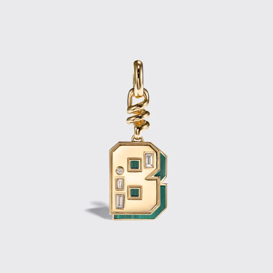malachite_nostalgia_lette_2.webp MALACHITE NOSTALGIA LETTER CHARM>Boochier Discount