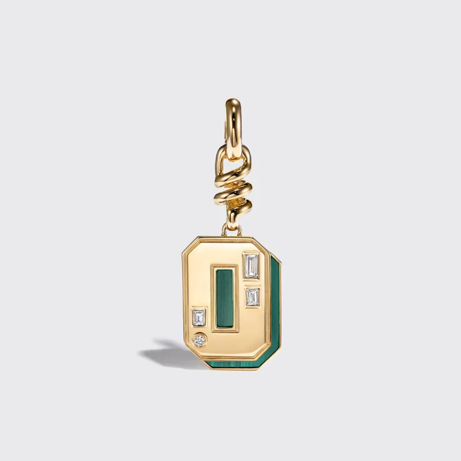 malachite_nostalgia_lette_27.webp MALACHITE NOSTALGIA LETTER CHARM>Boochier Discount