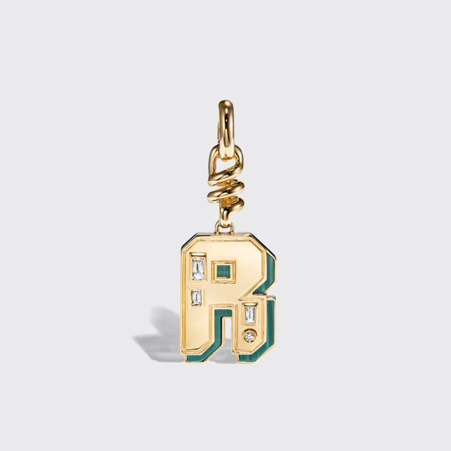 malachite_nostalgia_lette_31.webp MALACHITE NOSTALGIA LETTER CHARM>Boochier Discount