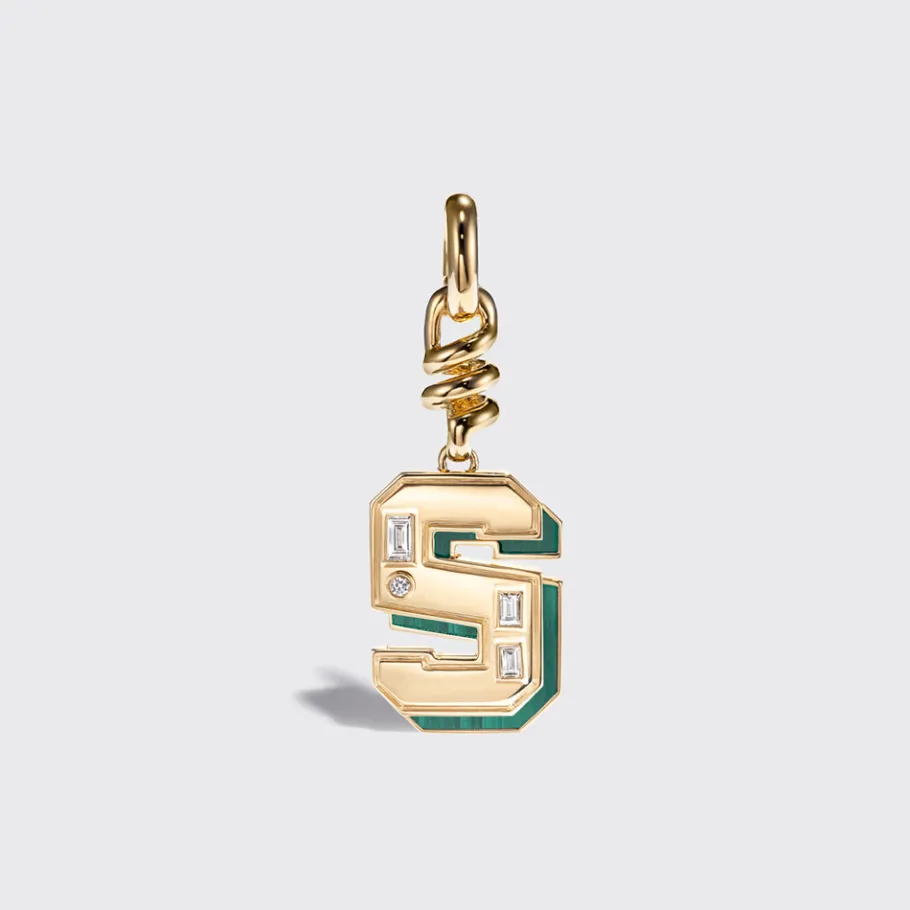 malachite_nostalgia_lette_33.webp MALACHITE NOSTALGIA LETTER CHARM>Boochier Discount