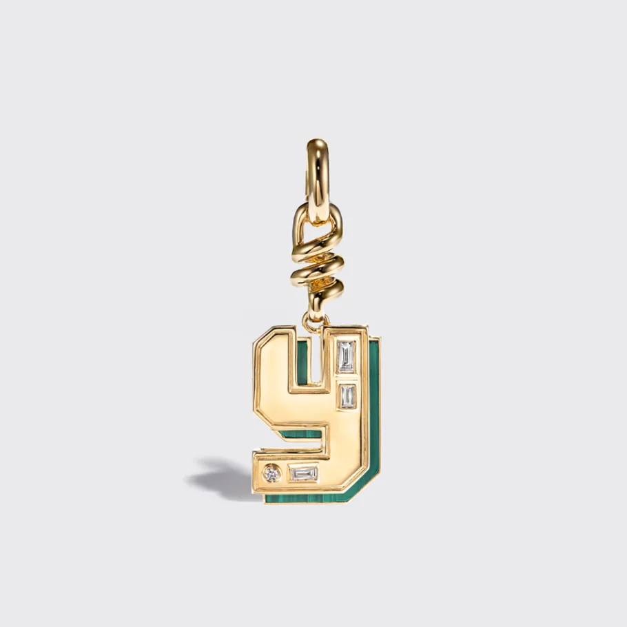 malachite_nostalgia_lette_41.webp MALACHITE NOSTALGIA LETTER CHARM>Boochier Discount