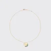 MALACHITE YELLOW GOLD CLOVER LEAF NECKLACE>Boochier Outlet