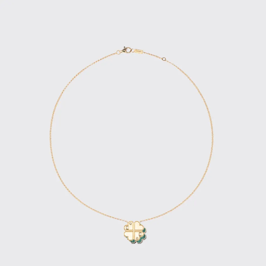 malachite_yellow_gold_clo_0-1.webp MALACHITE YELLOW GOLD CLOVER LEAF NECKLACE>Boochier Outlet