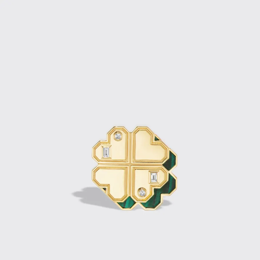 malachite_yellow_gold_clo_2.webp MALACHITE YELLOW GOLD CLOVER LEAF STUDS>Boochier Fashion