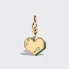 MALACHITE YELLOW GOLD HEART CHARM>Boochier Discount