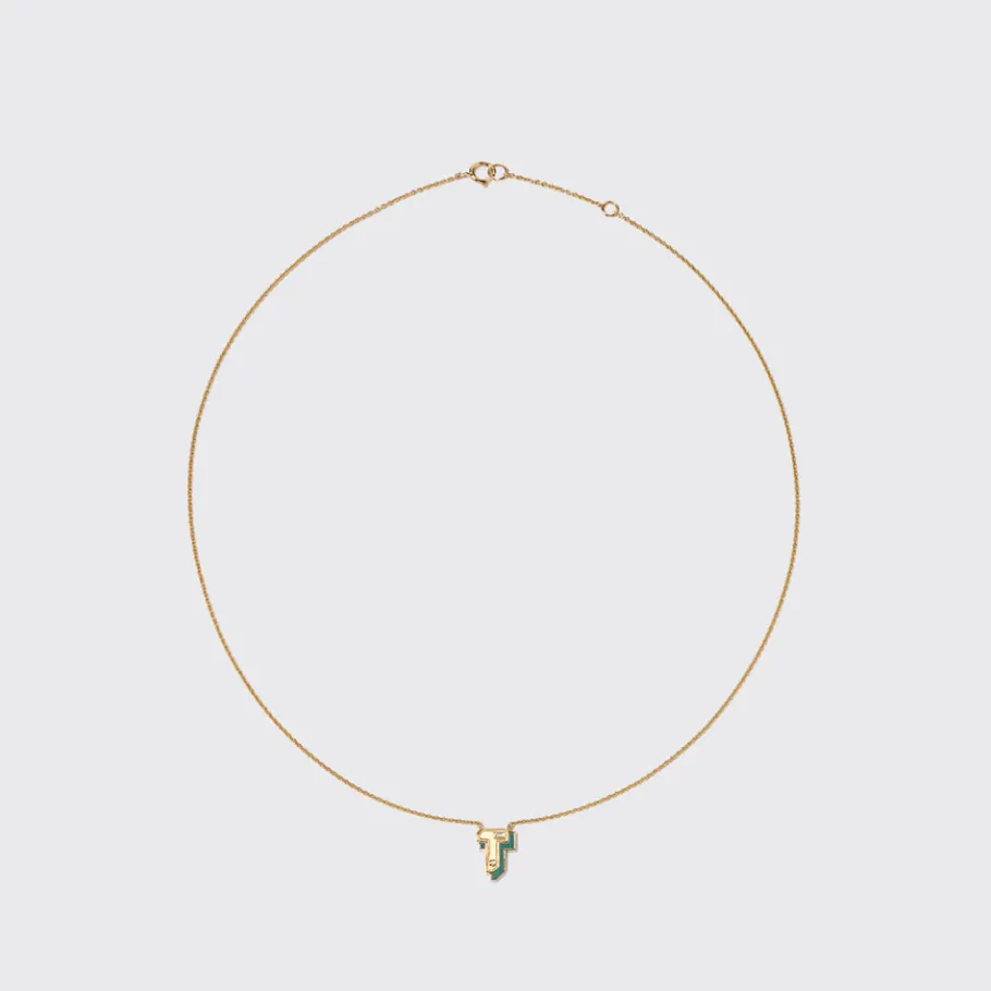 malachite_yellow_gold_min_8-1.webp MALACHITE YELLOW GOLD MINI LETTER NECKLACE>Boochier Hot