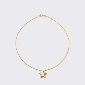 MALACHITE YELLOW GOLD STAR NECKLACE>Boochier New