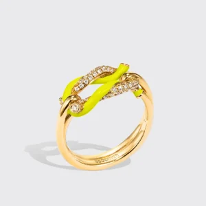NEON YELLOW FRUIT HOOPS BUCKLE RING>Boochier Discount