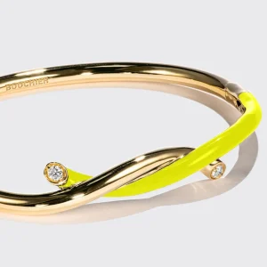 NEON YELLOW FRUIT HOOPS BANGLE>Boochier Fashion