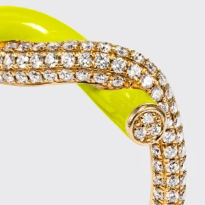 NEON YELLOW FRUIT HOOPS DIAMOND RING>Boochier Best