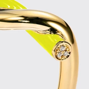NEON YELLOW FRUIT HOOPS RING>Boochier Fashion