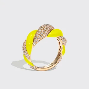 NEON YELLOW MARSHMALLOW RING>Boochier Hot
