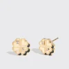 ONYX YELLOW GOLD MINI CLOVER LEAF STUDS>Boochier Fashion
